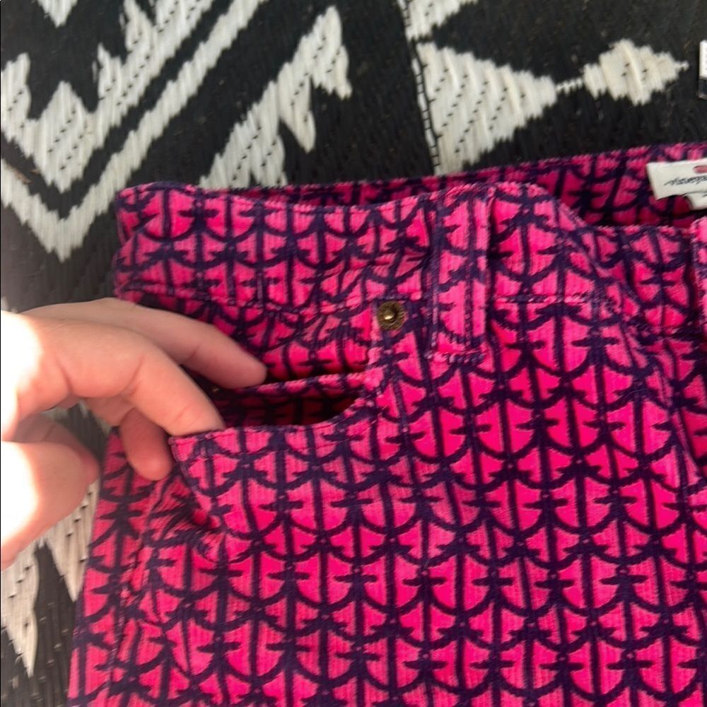 NWT Vineyard Vines Pink and purple corduroy Jeans Size 4 E - Picture 6 of 10